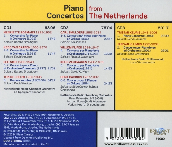 Piano Concertos From The Netherlands 1
