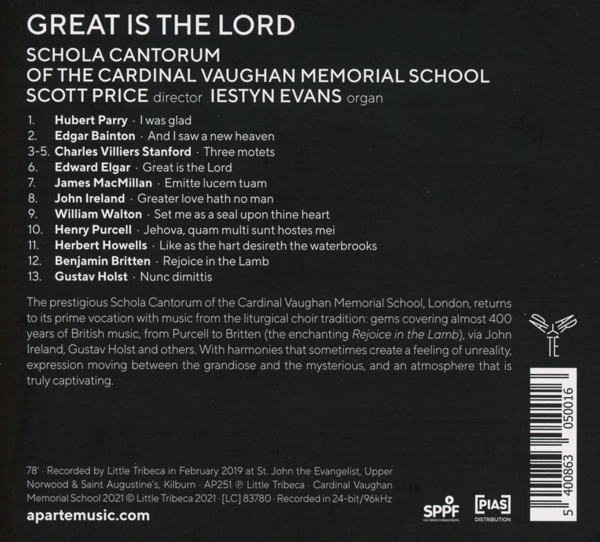Great Is The Lord (British Sacred) 1