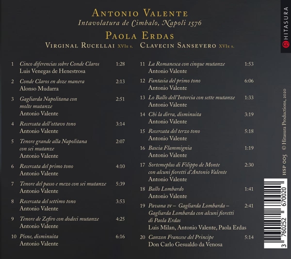Intavolatura de Cimbalo, Neapel 1576 1