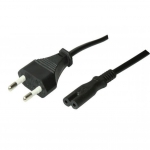 Diverse 2 - Netzkabel 230V Euro-Stecker/Euro8(C7)-Buchse, 1,5m, Black,