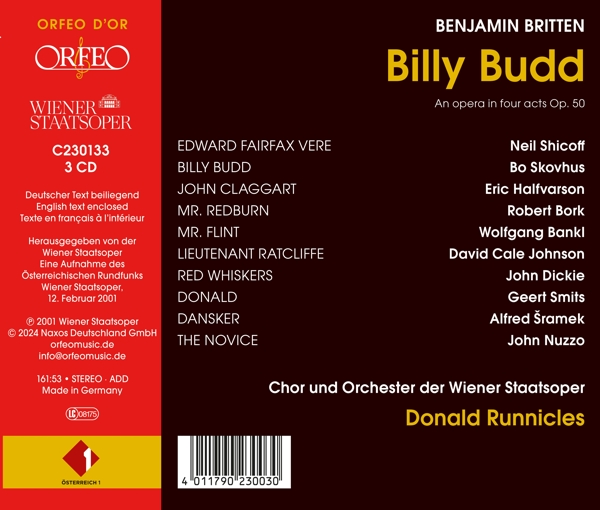 Billy Budd (2001 Live Recording) 1