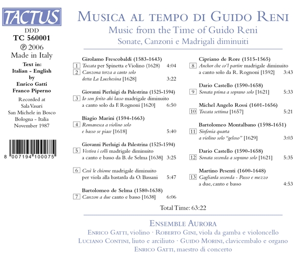 MUSICA AL TEMPO DEL G.RENI 1