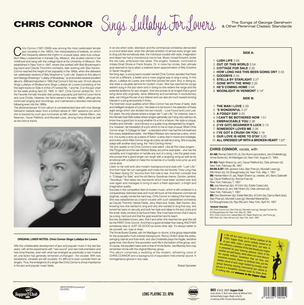 Chris Connor -Sings Lullabys For Lovers (Ltd -Supper Clu LP