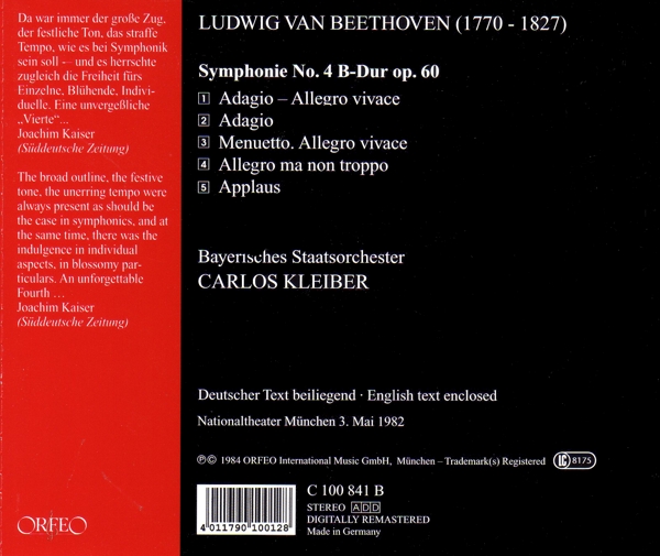 Sinfonie 4 B-Dur op.60 1