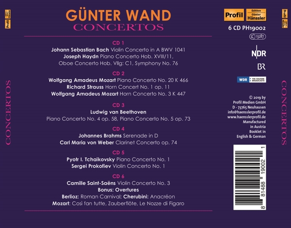Günter Wand Concertos 1