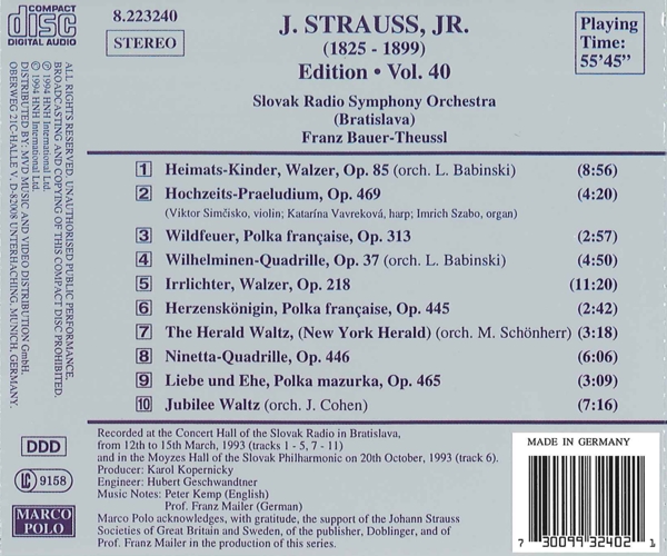 J.Strauss Jr.-Edition Vol.40 1