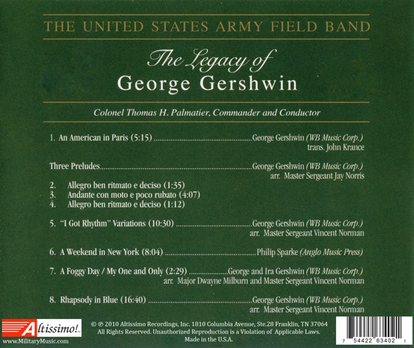 The Legacy of George Gershwin 1