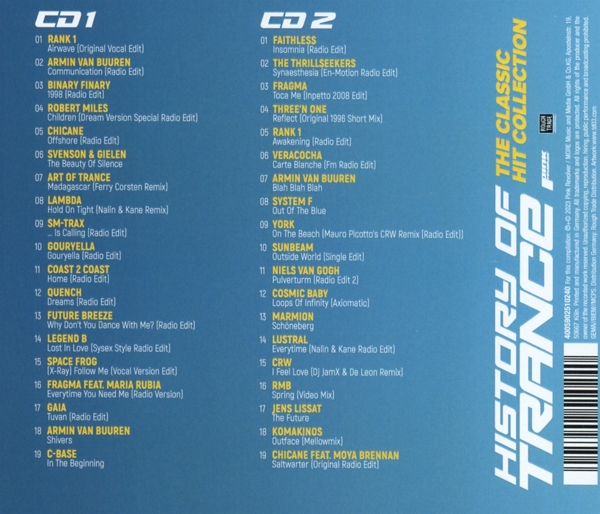 History Of Trance - The Classic Hit Collection 1