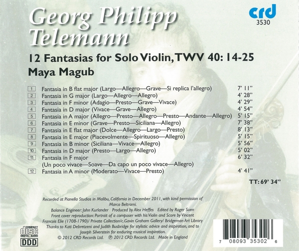 12 Fantasien für Violine solo 1