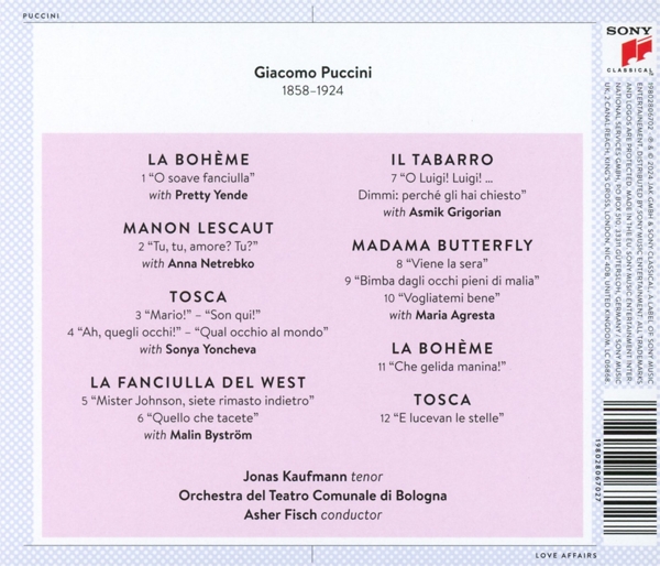 Puccini: Love Affairs 1