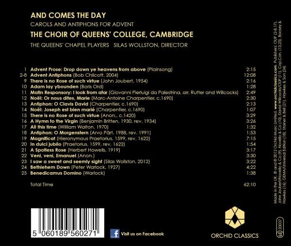 And Comes The Day (Carols & Antiphons for Advent) 1