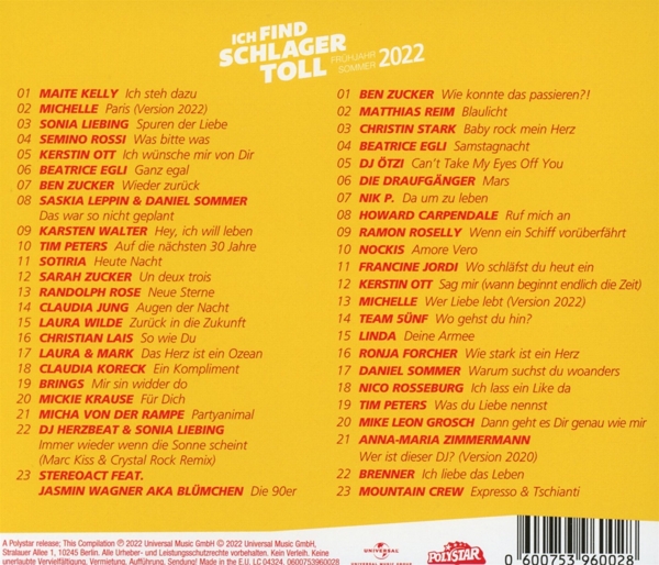 Ich find Schlager toll - Frühjahr/ Sommer 2022 1