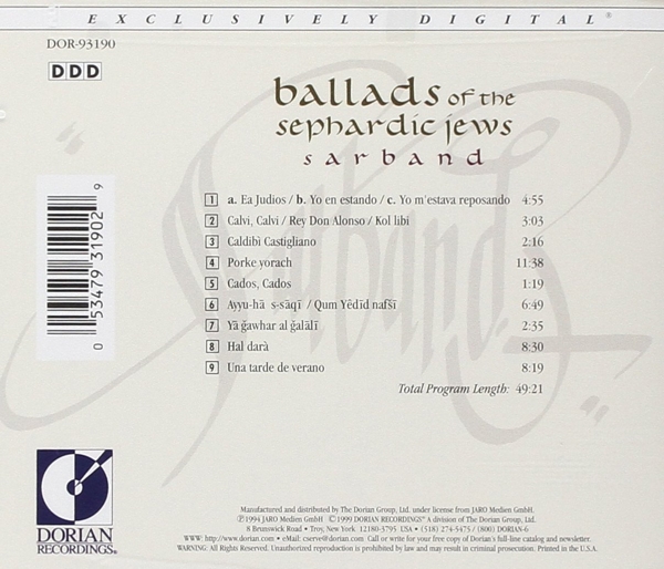 BALLADS OF THE SEPHARDIC JEWS 1