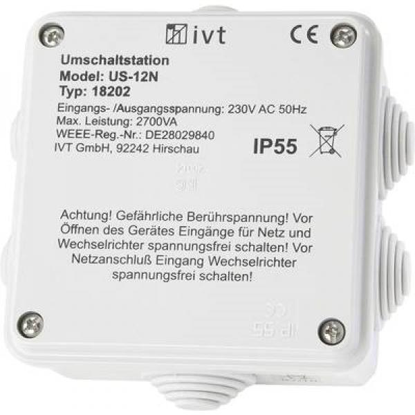 IVT US12-N: Umschaltstation IVT US-12N, 230 V AC, 12 A, 2700 VA at reichelt  elektronik