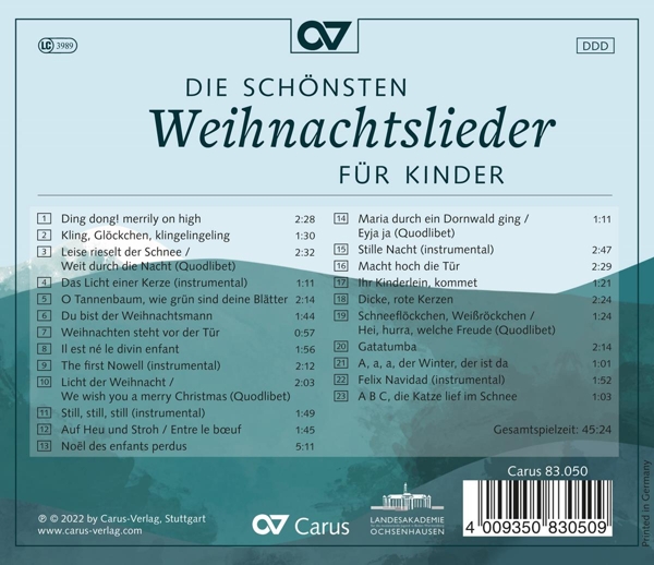 Die schönsten Weihnachtslieder für Kinder 1