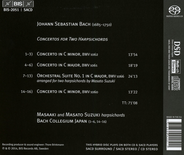 Masaaki Suzuki / Masato Suzuki / Bach Collegium Ja 1