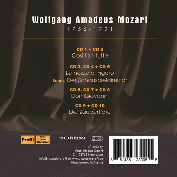 Wolfgang A. Mozart - Operas - Complete Recordings 1