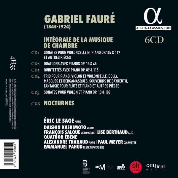 Fauré: Intégrale de la musique de chambre 1