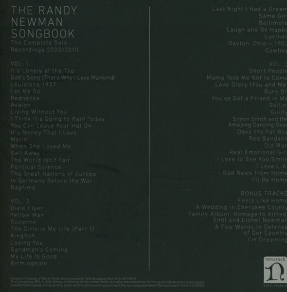 The Randy Newman Songbook 1