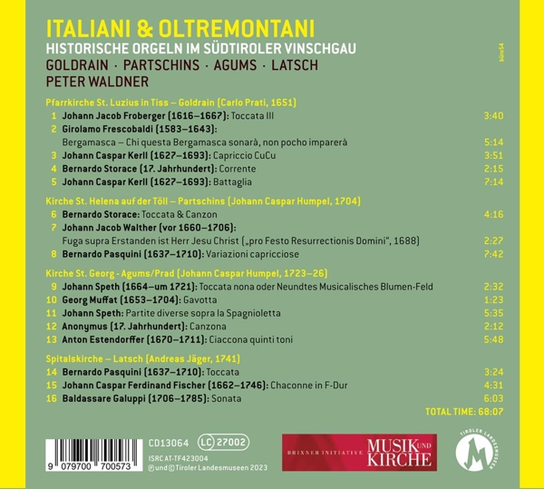ITALIANI & OLTREMONTANI - Historische Orgeln 1