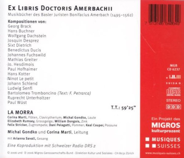 Musikbücher des Bonifacius Amerbach 1