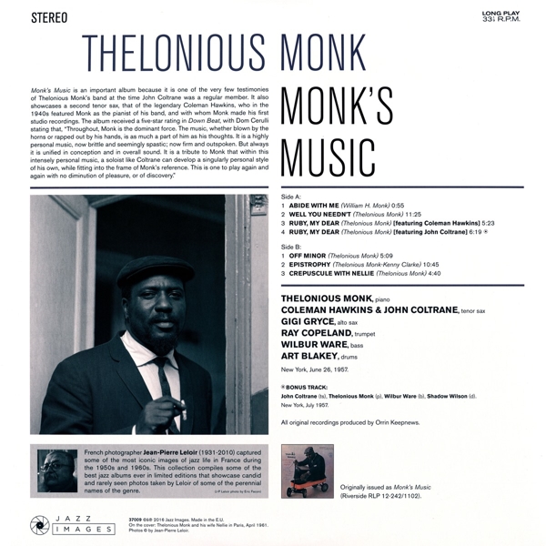 Monk\'s Music (180g Vinyl)-Jean-Pierre Leloir Col 1