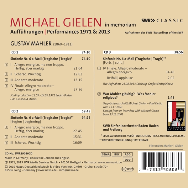 In Memoriam Michael Gielen 1