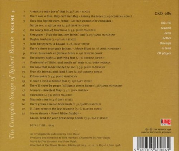 SONGS OF ROBERT BURNS VOL.5 1