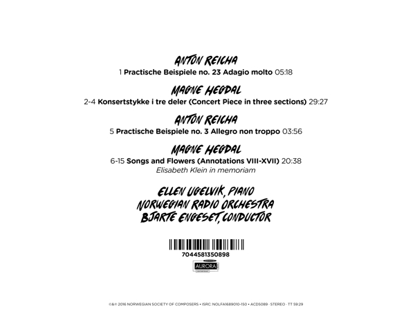 Ellen Ugelvik plays Hegdal & Reicha 1