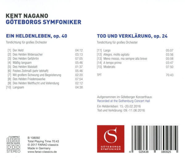 Ein Heldenleben, op.40/ Tod und Verklärung, op.24 1