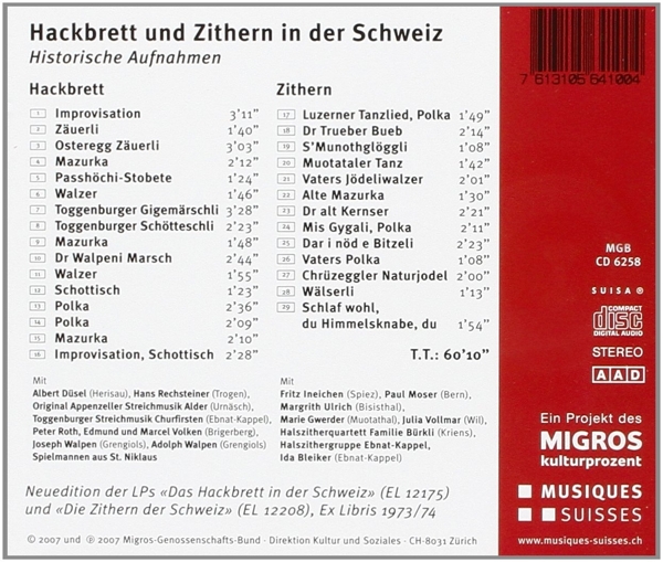 Hackbrett und Zither in der Schweiz 1