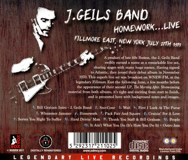 Homework...Live Fillmore East 1971 1