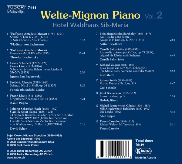 Welte-Mignon Piano Vol.2 1