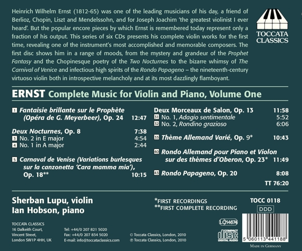 Werke für Violine und Klavier Vol.1 1