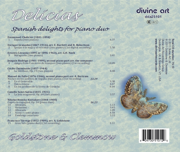 Delicias-Spanish Delights For Piano Duo 1