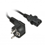 Synergy 21 Kabel, Dosen, Etc. - Netzkabel 230V Schutzkontakt CEE7(Stecker)->Kaltgerte IEC-C13(Buchse), 1m, Black, Synergy 21,