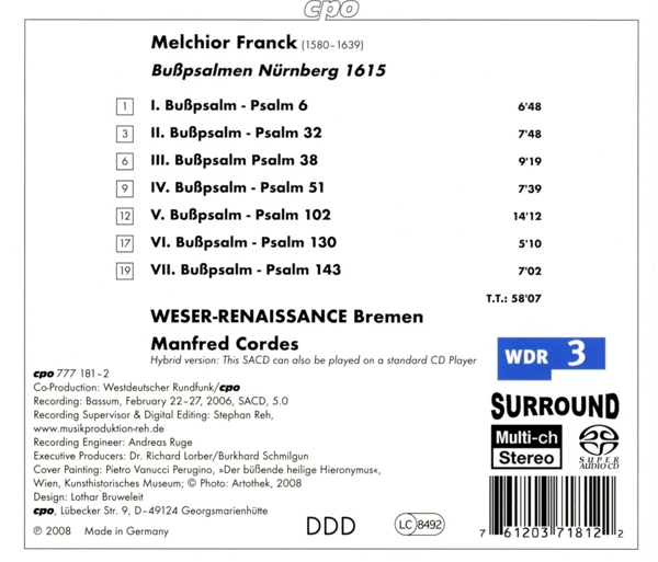 WESER-RENAISSANCE Bremen/ Cordes, Manfred 1