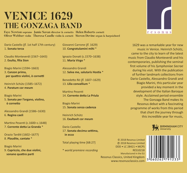 The Gonzaga Band-Venice 1629 1