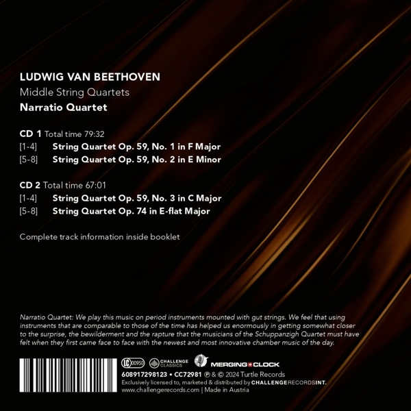 Ludwig van Beethoven: Middle String Quartets 1