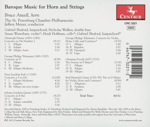 Barocke Musik für Horn und Streicher 1
