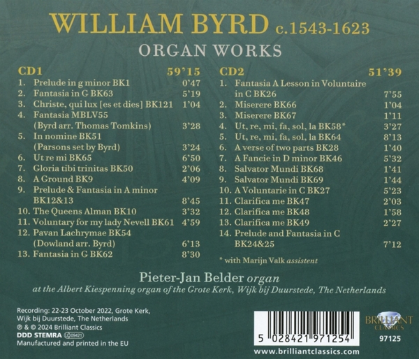 Byrd: Organ Works 1