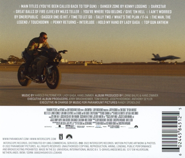 Top Gun: Maverick Official Soundtrack' CD