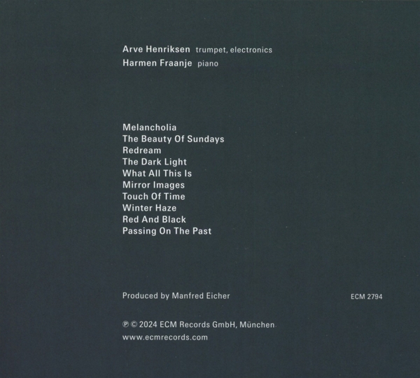 Arve Henriksen / Harmen Fraanje -Touch of Time -ECM Records