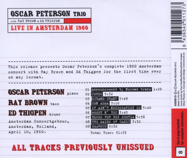 Live In Amsterdam 1960 1