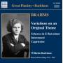 Wilhelm Backhaus - Variationen/Scherzo/Intermezzi