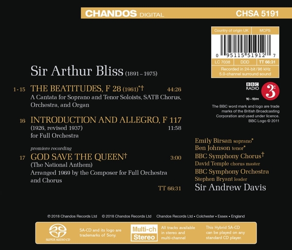 Birsan / Johnson / Davis / BBC SO & Chorus 1