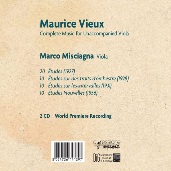 Maurice Vieux-Sämtliche Musik für Viola solo 1