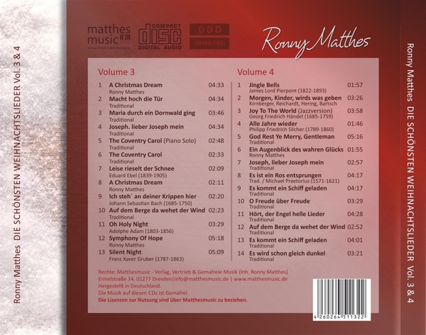 Die schönsten Weihnachtslieder (3 & 4); Gemafrei 1