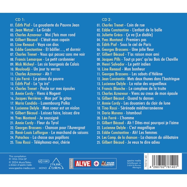 Les Chansons De L\'Annee 1954 1