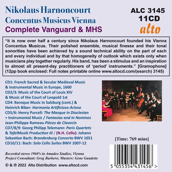 Nikolaus Harnoncourt-Die Vanguard-& MHS-Aufnahmen 1